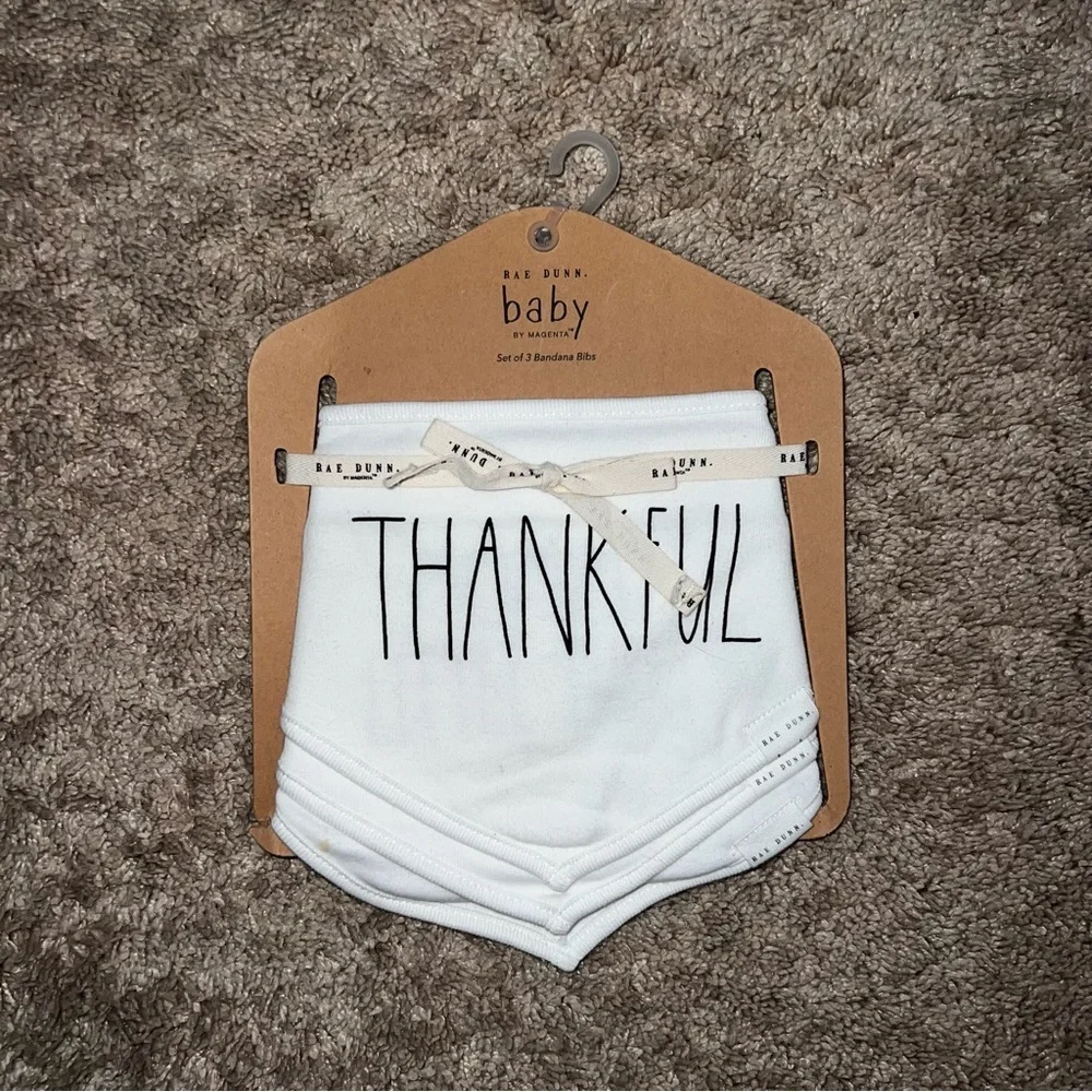 Rae Dunn Bib Set of 3 Thanksgiving NWT
